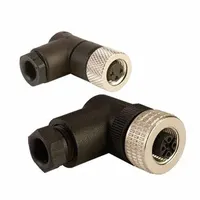 OMEGA M12 Circular Connectors: 4 Pin, M12 Right Angle, IP67, Screw Terminals, 90° Angle (MPN M12-R-F-FM)
