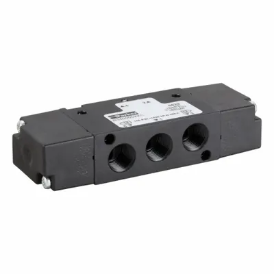 PARKER Pilot Air Control Valve: Four-Way / Two-Position, B3, Remote Pilot, Spool - Parker B Series Pilot-Operated Inline Air Control Valves