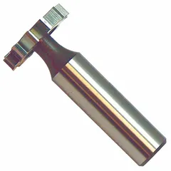 Carbide-tipped keyseat milling cutter with a 1" diameter and 7/32" thickness. Straight-tooth design conforms to ANSI #708 standard. Used for milling keyways and slots in shafts and hubs for power transmission assemblies.