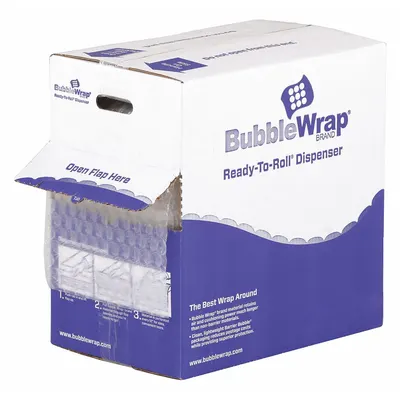 OEM Bubble Roll Dispenser Pack: 1/2 in Bubble Size - Parcel-Ready Bubble Rolls