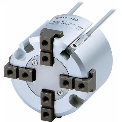 SMC Gripper: 12 mm Stroke Lg, 14.5 psi to 87 psi, 87 psi Max Op Pressure - Four-Finger Parallel Grippers