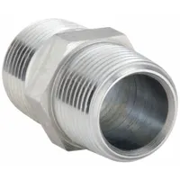 PARKER Metal Pipe Straight: Straight, Steel, 1 in x 1 in, Male NPT Threaded x Male NPT Threaded (MPN 1 FF-S)