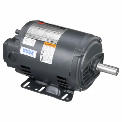 Dayton General Purpose Motor: Rigid Base Mount, Open Drip Proof, 3 hp, 208-230/460V AC - Rigid Base 3-Phase General Purpose AC Motors
