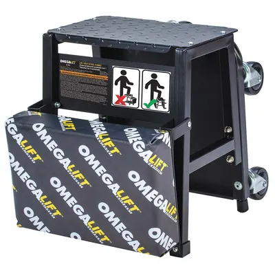 OMEGA Convertible Creeper, Fixed Steel, 350 lb Capacity, 18 in Seat Height - Convertible Creepers