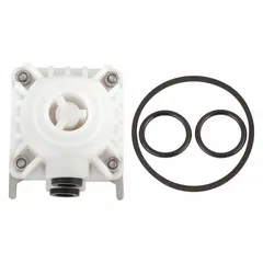This cartridge assembly is a replacement component for shower valves in the Apex series. It includes O-rings and is designed for use in shower valve applications.