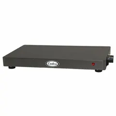 This warming shelf and tray operates at 120V and 300W, with overall dimensions of 24 inches wide, 14-3/8 inches deep, and 2-3/4 inches high. Constructed of stainless steel, it is designed to keep prepared food at serving temperature in commercial kitchens, catering operations, and buffet lines.