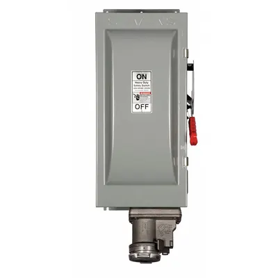 Siemens Safety Switch: Fusible, 100 A, Three Phase, 600V AC, Galvanized Steel - Fusible Safety Switches