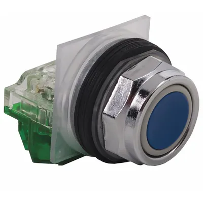 SCHNEIDER Flush Push Button Operator: Non-Illuminated, Flush Profile, Metallic, 30 mm - Flush-Mount Push Buttons
