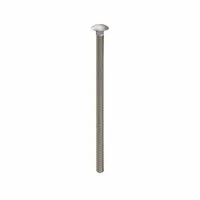Carriage Bolt: Square Neck, 1/4"-20 Thread Size, 5 in lg, Stainless Steel, 316, Plain (MPN BULK-BOLT-4986)