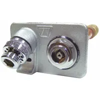 WOODFORD MFG. Wall Hydrant: 5 in Overall Lg, Brass, Polished, Rectangle, Non-Enclosed (MPN 65P-CC)