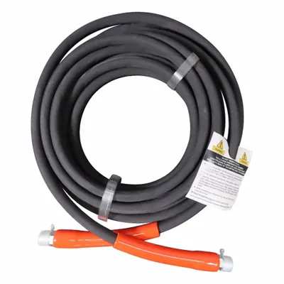 POWER TEAM Hydraulic Hose: 1/4 in ID, NPTF x NPTF, 20 ft Lg, 3/8 in x 3/8 in Fitting Size - Power Team Braid-Reinforced Hose Assemblies