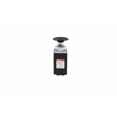 ARO Manual Air Control Valve: 50, Four-Way / Two-Position, Button, Black - ARO 50 Series Manual Air Control Valves