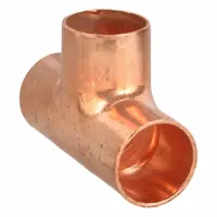 NIBCO Sweat Fitting Tee: 3/4 in CTS x 3/4 in CTS x 3/4 in CTS, Cup x Cup x Cup, Wrot Copper (MPN 9098401)