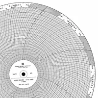 GRAPHIC CONTROLS Circular Paper Chart: Honeywell, -85°C to 190°C, BN 24001661-047, Temp°C, 100 PK