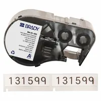 Combined Label and Ribbon Cartridge: 2 in x 1/2 in, 1/2 in, Polyester, Black on White (MPN M4-61-483)