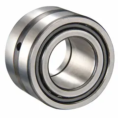 Metric combination bearing with 17 mm bore diameter and 30 mm axial bearing outside diameter. Steel ring material with plastic cage. Supports combined radial and axial loads in compact machinery such as gearboxes, conveyors, and industrial automation.