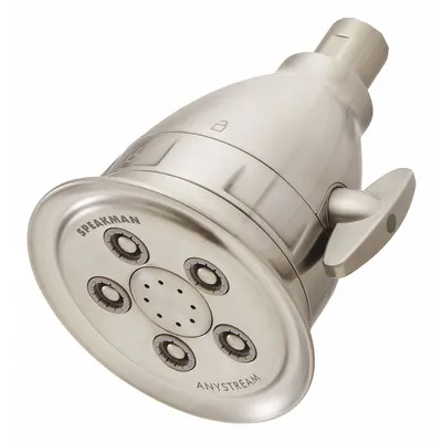SPEAKMAN Fixed Showerhead: Hotel S-2005-HBF, 2.5 gpm Fixed Showerhead Flow Rate - Multi-Pattern Fixed Showerheads