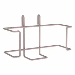 This steel PPE holder with an epoxy finish in gray attaches to wire shelving to organize glove boxes. It measures 10 5/8 inches by 4 3/4 inches by 7 inches. Suitable for industrial, healthcare, or laboratory settings where glove box storage is needed.