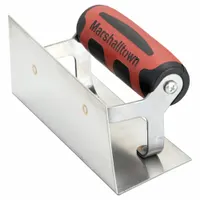 MARSHALLTOWN Corner Trowel: Stainless Steel, 6 in Blade Lg, 2 1/2 in Blade Wd, DuraSoft (MPN 65SSD)