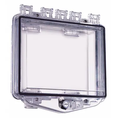 SAFETY TECHNOLOGY INTERNATIONAL Enclosure: Polycarbonate, 5 15/16 in Overall Dp - Covers for Alarms & Wall Fixtures
