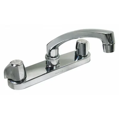 KISSLER Handle: Gerber, Lever Handle, Use with Hot/Cold Water Temp, Brass, Chrome Finish - Lever Faucet Handles