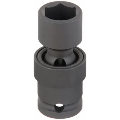 WESTWARD Impact Socket: 9/16 in Socket Size, 6-Point, Std, Black Phosphate, Not Tether Capable - 1/2" Drive SAE Flex Impact Sockets