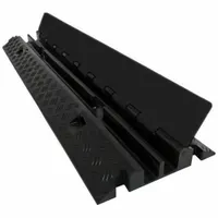 ELECTRIDUCT Cable Protector: 2 Channels, Hinged, 1 1/5 in Max Cable Dia, 10 in Wd, 1 7/8 in Ht (MPN CP-RPS-212-BK)