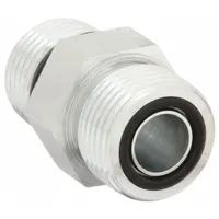 Hydraulic Hose Adapter: 1/4 in x 5/16 in Fitting Size, Male x Male, ORS x ORB, Rigid, Straight (MPN FF1852T0405S)