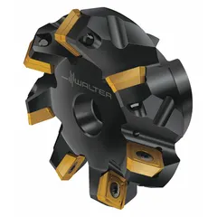 Indexable face mill with 80 mm diameter, B27 arbor mount, and 12 mm insert size. Designed for high-feed milling operations on ferrous materials in industrial machining.