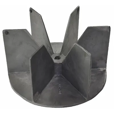 Dayton Blower Wheel: Radial, 9 in Dia, CW/CCW, Aluminum Wheel, 1 Inlets, 1/2 in Bore - Radial Blade Blower Wheels