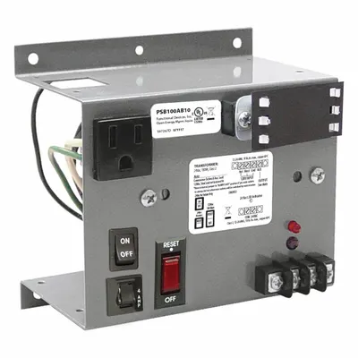 FUNCTIONAL DEVICES INC / RIB Class 2 Power Supply: 100 VA Power Rating, 120V AC - Enclosed & Panel Mounted Class 2 Transformers