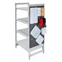 CAMBRO Pegboard: 72 in Ht, 14 in Dp, 30 in Lg, Black, 0 Rails (MPN CSPEGKIT18110)