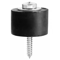 Door Stop: Floor - Mounted, 3 3/16 in Wd, 2 5/8 in Overall Ht, Chrome (MPN 465)