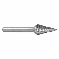 SGS PRO Carbide Bur: Pointed-End Cone, SM-1, Double Cut, 1/4" x 1/2" Head, 1/4" Shank (MPN 15503)