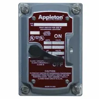 APPLETON ELECTRIC Motor Starter Switch: 2 Poles, 20 A, 0.75 in Hub Dia, Factory Sealed (MPN EDSK-2MSW)