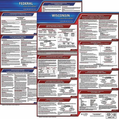 JJ KELLER 200-WI-3 State & Federal Labor Law Poster Set - State & Federal Labor Law Poster Sets