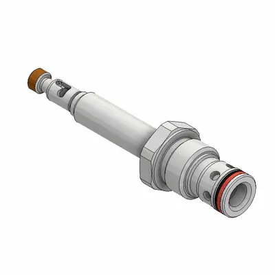 Parker Poppet Valve: Steel, Screw-In, Two Positions, Normally Open, Two-Way - Solenoid Cartridge Valves