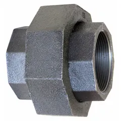 This medium-pressure threaded pipe union is configured with threaded ends on both sides for joining two 4-inch pipes. Rated for Class 300 service with a maximum operating pressure of 600 psi at 150°F, it is suitable for use in steam, water, oil, and gas piping systems requiring a leak-proof connection.