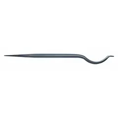 This steel tire iron is designed for mounting and demounting motorcycle tires. The 21-inch overall length and 7/8-inch stock size provide leverage for bead breaking and prying. Suitable for use in vehicle maintenance and repair settings.
