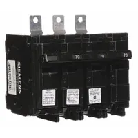 Miniature Circuit Breaker: 70 A Amps, 120/240V AC, 3 Poles, Shunt Trip (MPN B370H00S01)