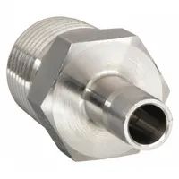 PARKER Compression Fitting Adapter: 1/2 in OD x 1/4 in Pipe Fitting Size, Tube x MNPT (MPN 8-4 T2HF-SS)