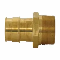 UPONOR Barbed Fitting Adapter: 3 in ID x 3 in Pipe Size, Barbed x NPT, Brass, Expansion (MPN LF4523030)