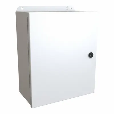 HAMMOND Electrical Enclosure: Steel, 12 in x 10 in x 5 in, NEMA 12/13/3R/4, w/Panel - Steel Washdown Enclosures