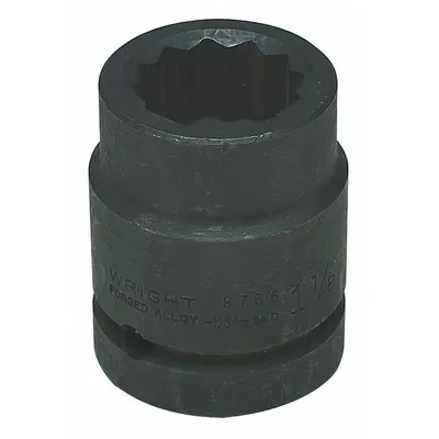 WRIGHT TOOL Impact Socket: 1 in Drive Size, SAE, 7/8 in Socket Size, 12-Point, Std - 1" Drive Impact Sockets
