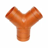 GRUVLOK Metal Pipe Wye: Wye, 4 in x 4 in x 4 in, Carbon Steel, EPDM Seal, 4 in Overall Lg (MPN 0390027787)
