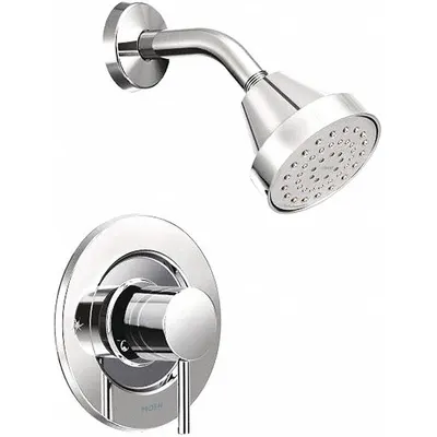 MOEN Shower Faucet: Align, 2.5 gpm Fixed Showerhead Flow Rate, Brass, Chrome Finish - Shower Faucets with Fixed Showerheads