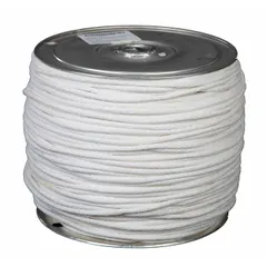 This braided cotton utility rope is designed for light-duty tying, bundling, and general tasks in industrial, warehouse, and maintenance settings. With a static rope type and 370 lb working load limit, it is suitable for non-critical applications requiring a natural-fiber rope.