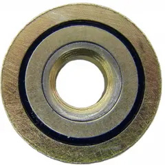 This ALCO bearing is a replacement part for Everest and Jennings wheelchairs, with an overall width of 1 1/4 inches. It is used in wheelchair wheels to ensure smooth rotation and support patient mobility.