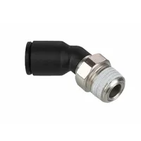 LEGRIS Push-Fit Elbow Fitting: 3/8 in Pipe x 12 mm OD Size, BSPT x Push-to-Connect, 44 mm Overall Lg (MPN 3113 12 17)