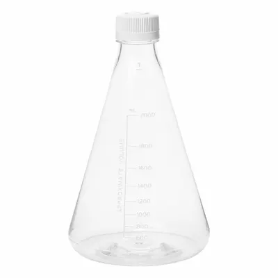 OEM Plastic Flasks: Erlenmeyer, Polycarbonate, 2,000 mL, Sterile - Plastic Erlenmeyer Flasks